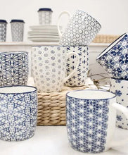 Load image into Gallery viewer, Mugs Blue and White Set
