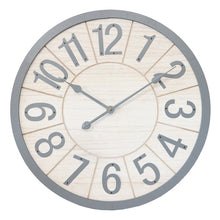 Load image into Gallery viewer, XL Scandi White/Grey Clock 60cm
