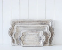 Load image into Gallery viewer, Timber Trays Whitewash S/3
