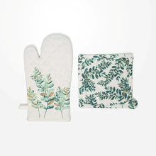 Load image into Gallery viewer, Oven Glove and Pot Holder Set Green
