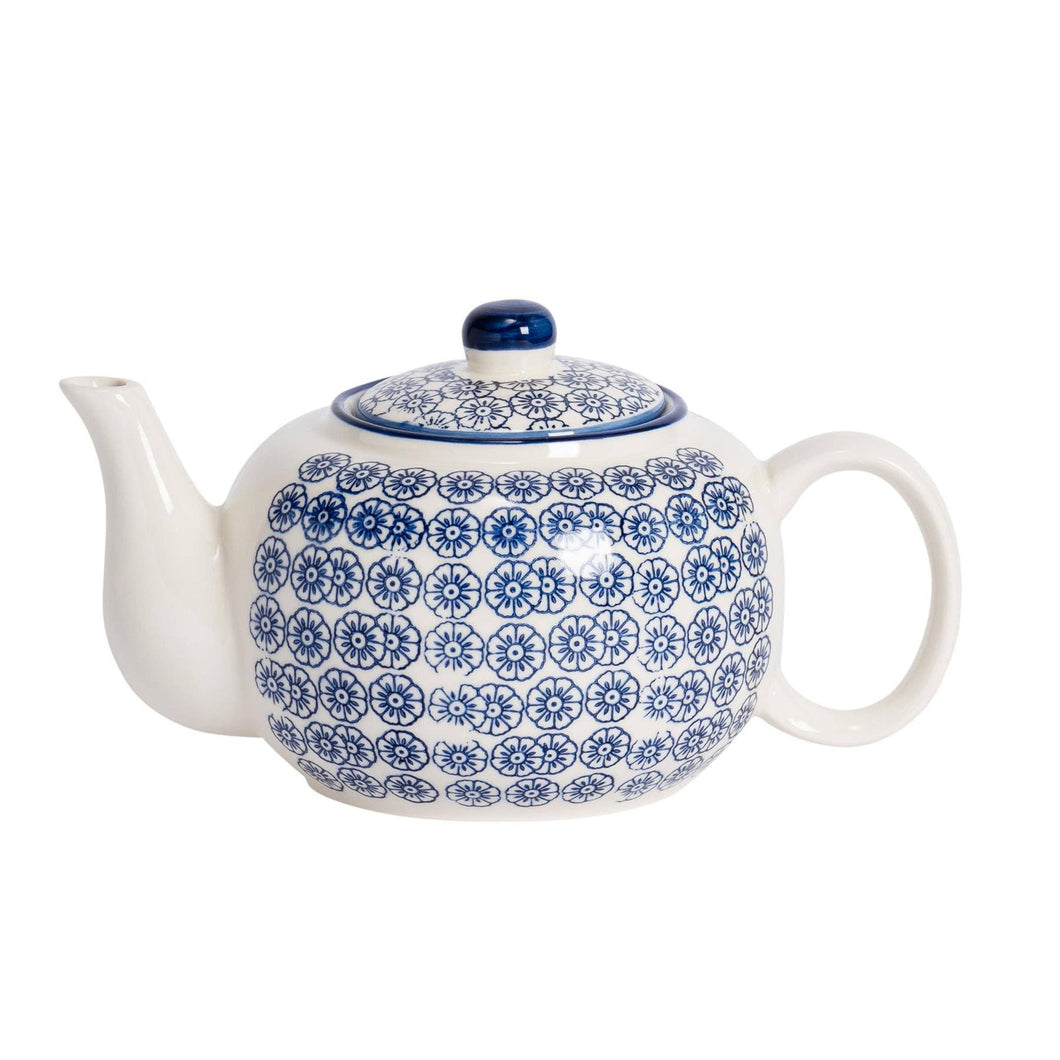 Teapot Blue Floral