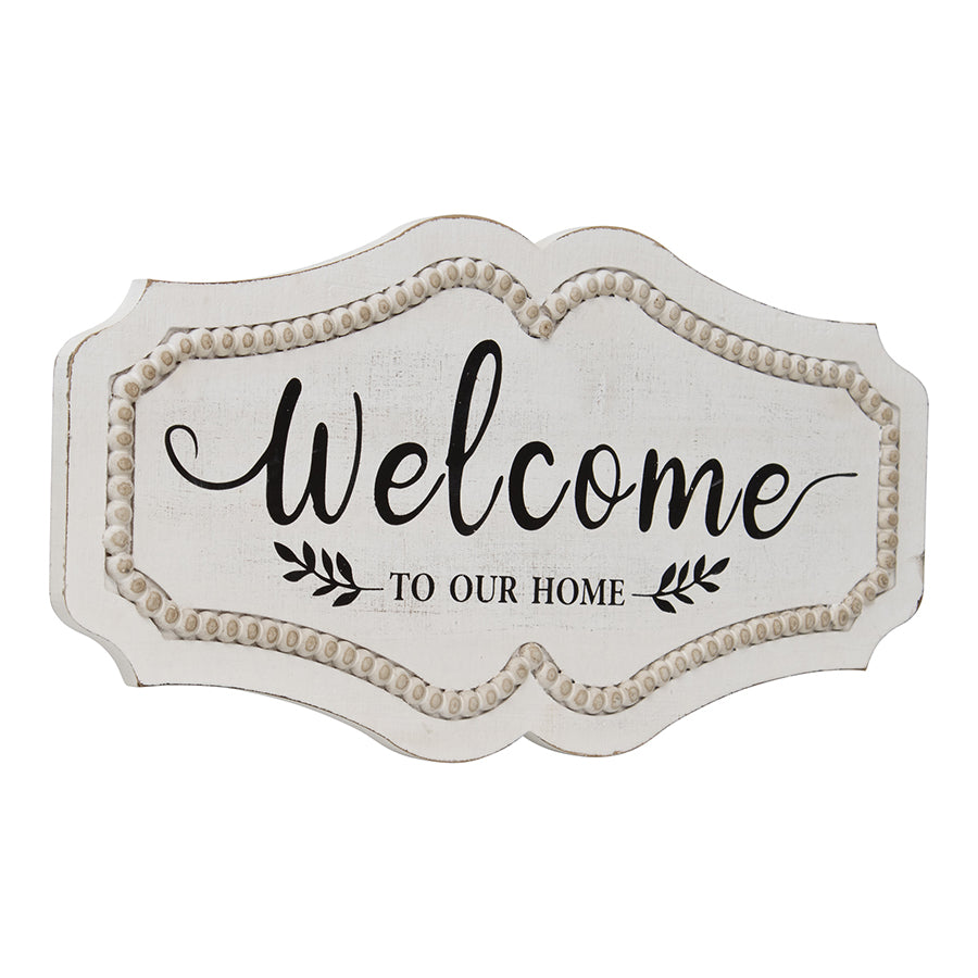 Hamptons Style Welcome to our Home Sign