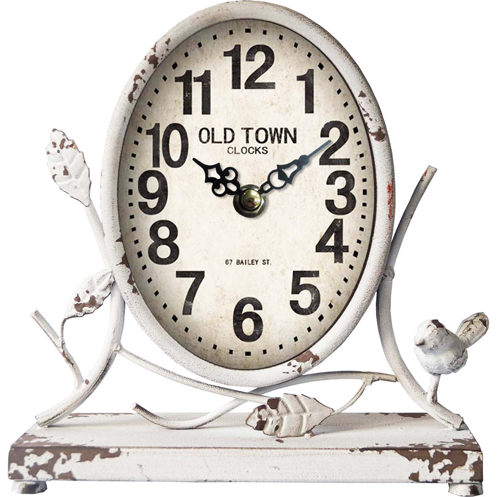 Antique White Table Clock